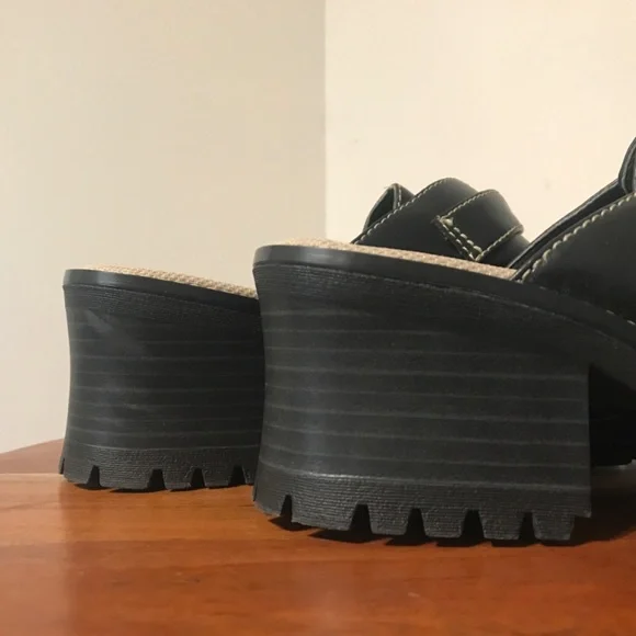 Vintage Y2K 2000’s Lower East Side Black Heel Out Platform Size 9.5 293 - Picture 11 of 12